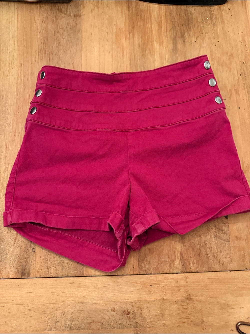 Vintage Bebe Magenta High Waist Corset Shorts